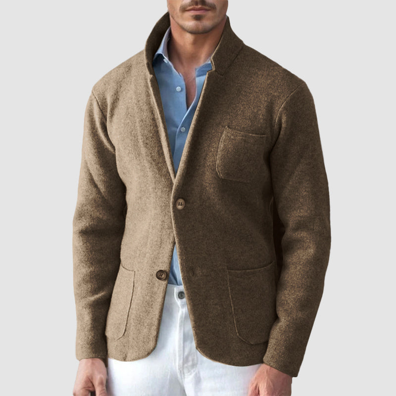 Men's Button-Up Knit Jacket