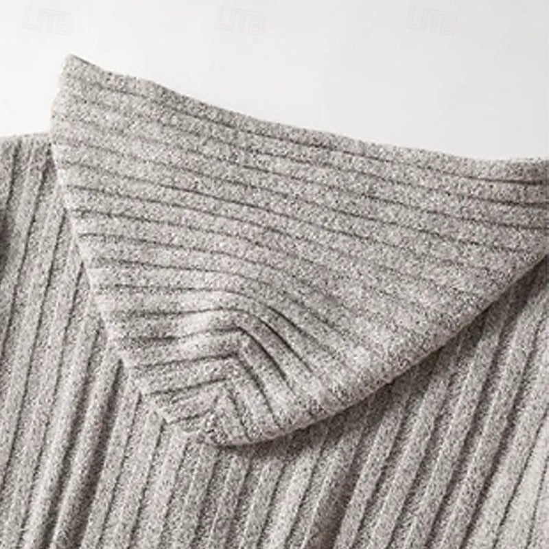 Men's Cable-Knit Hooded Cardigan