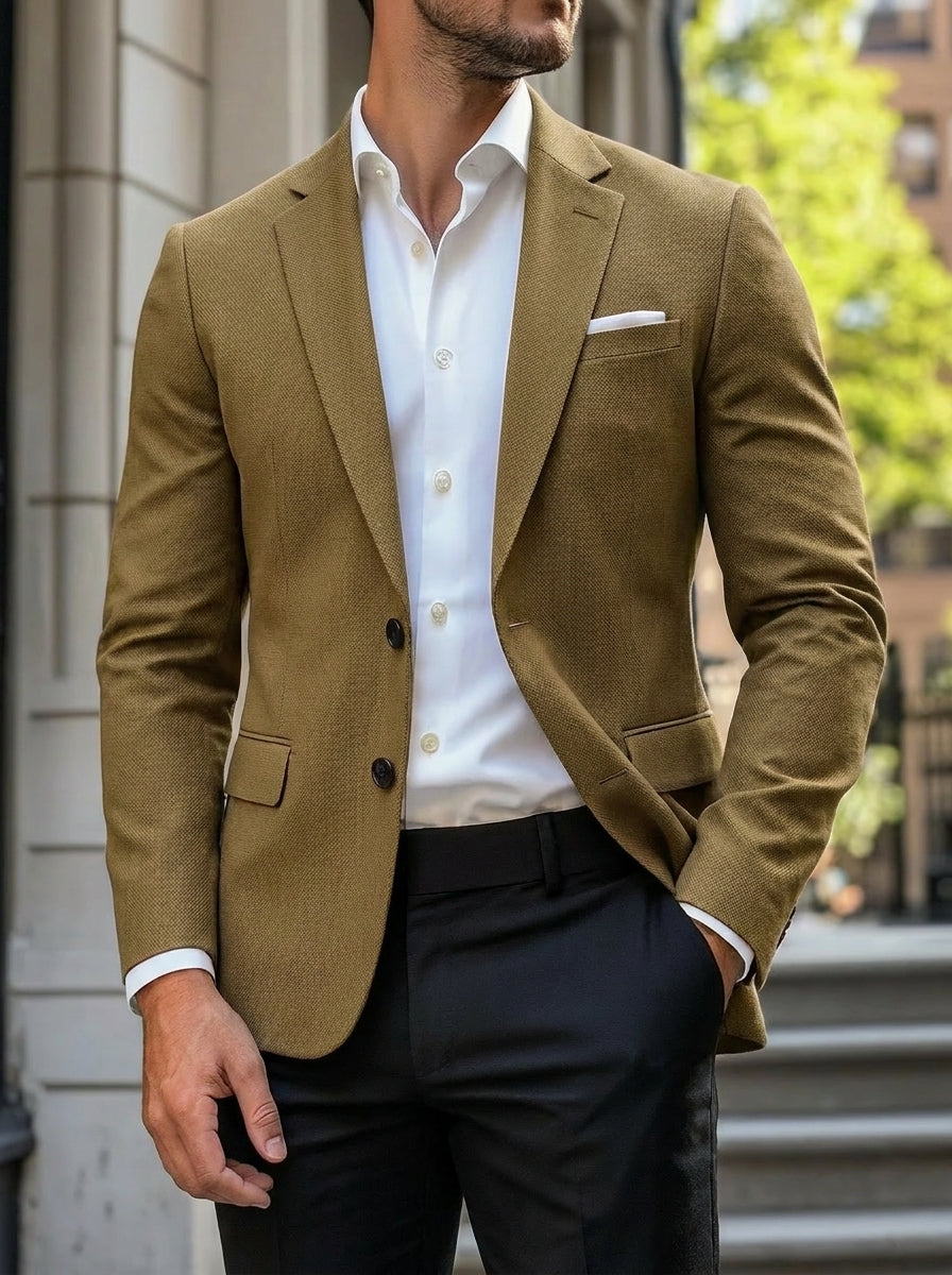 Men's Casual Standard Fit Single Breasted Jacket