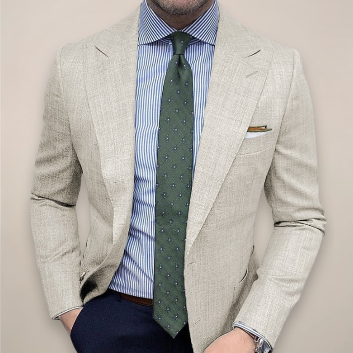 Men's Classic Textured Slim-Fit Blazer