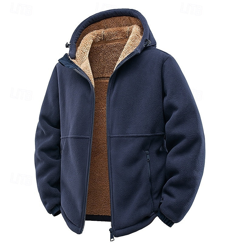Men's Cozy Hooded Zip-Up Sweatshirt