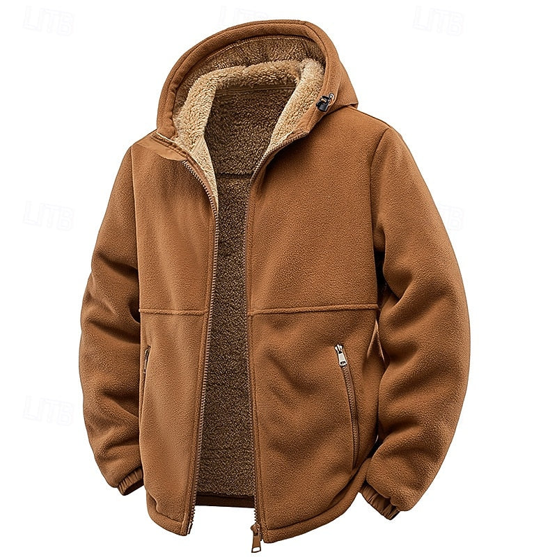 Men's Cozy Hooded Zip-Up Sweatshirt