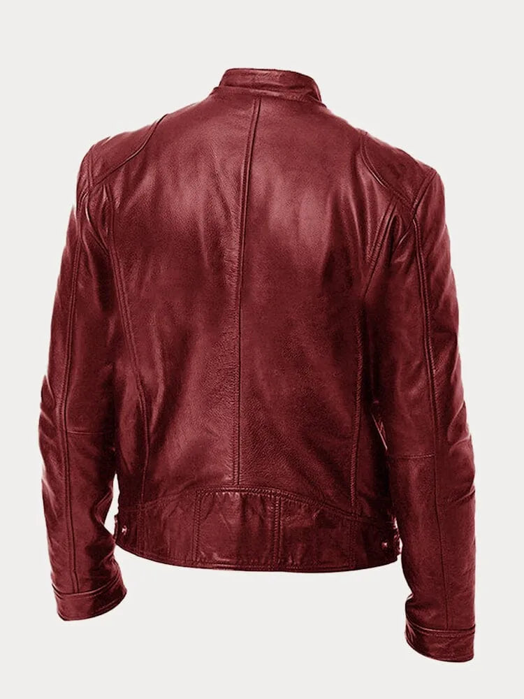 Men's Genuine Leather Biker Jacket