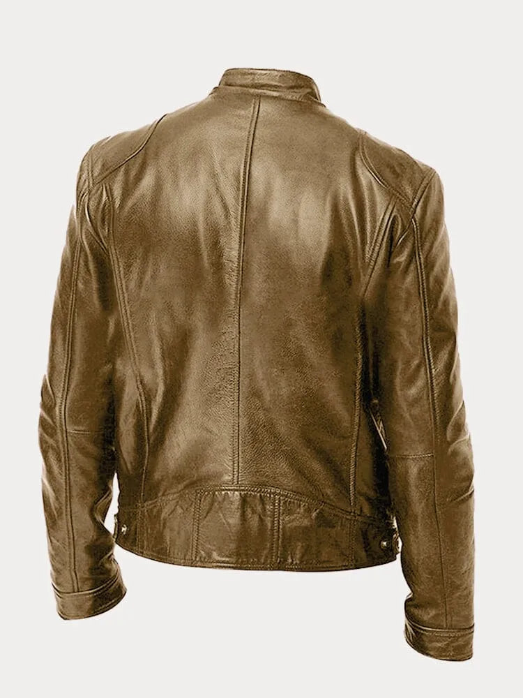 Men's Genuine Leather Biker Jacket