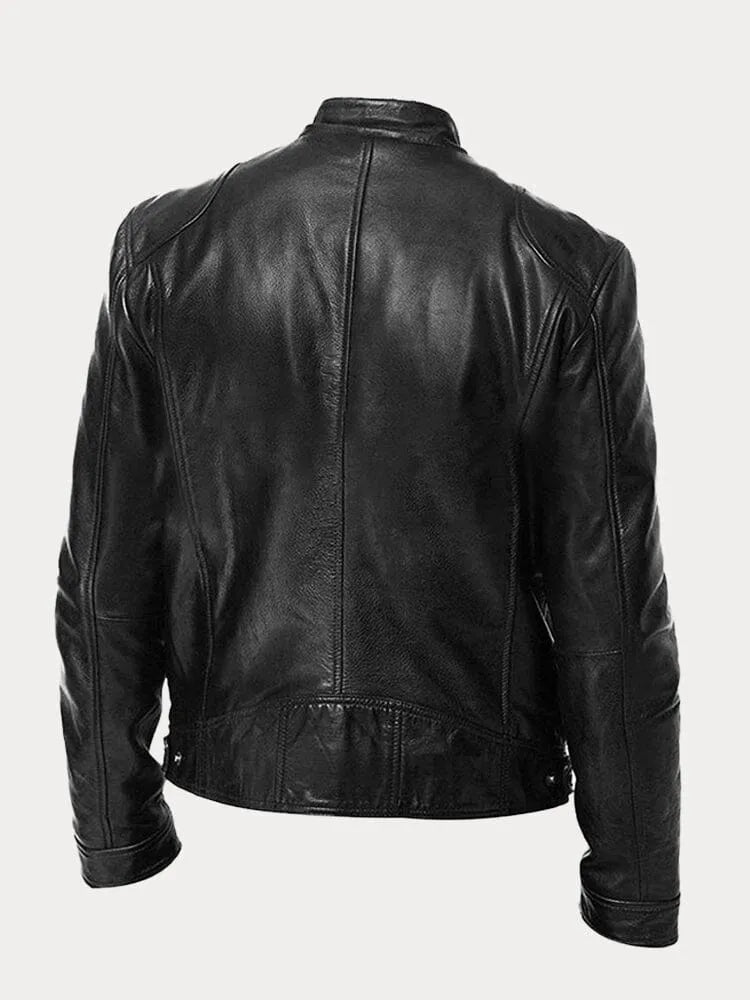 Men's Genuine Leather Biker Jacket