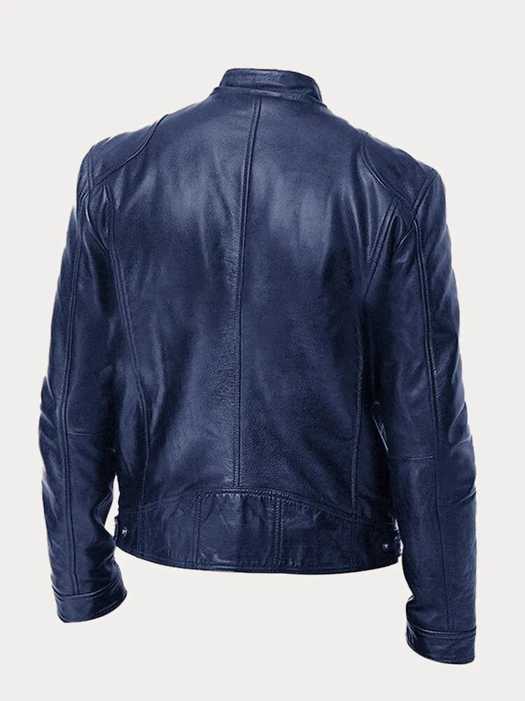 Men's Genuine Leather Biker Jacket