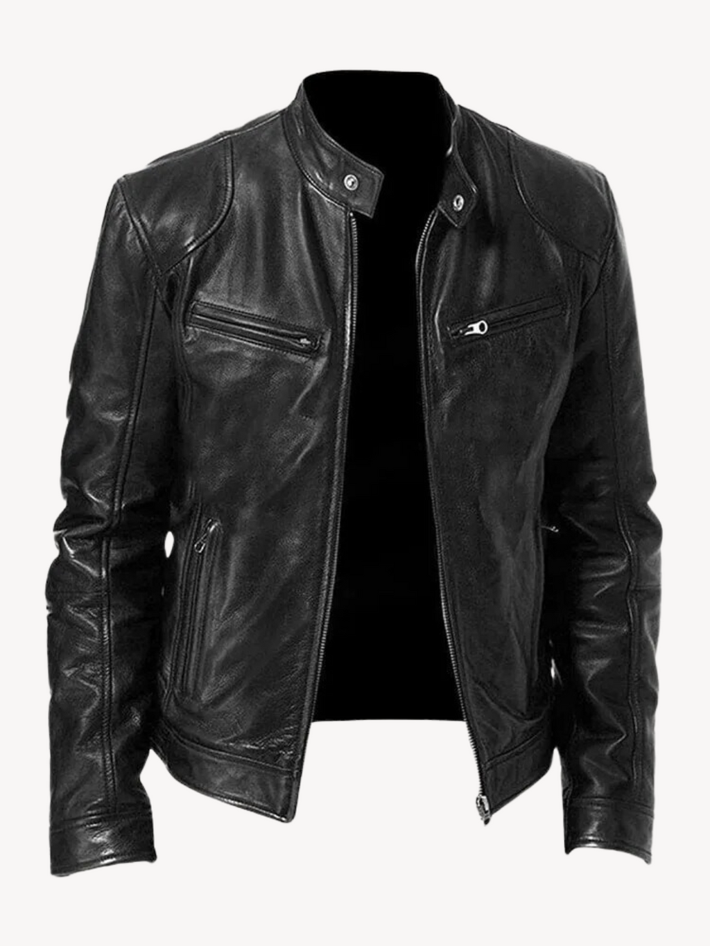 Men's Genuine Leather Biker Jacket