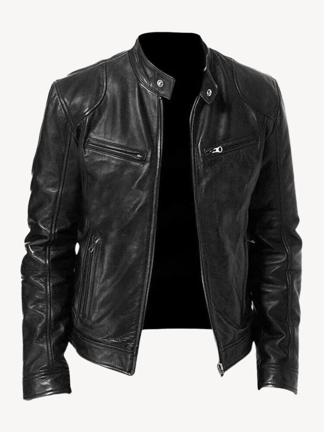 Men's Genuine Leather Biker Jacket