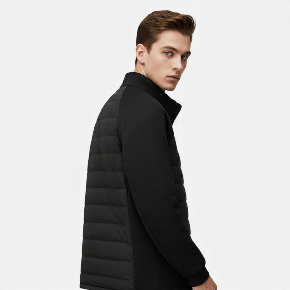 Men's High-Neck Quilted Puffer Jacket