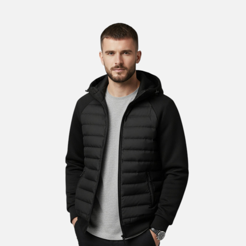 Men's Hooded Composed Puffer Jacket