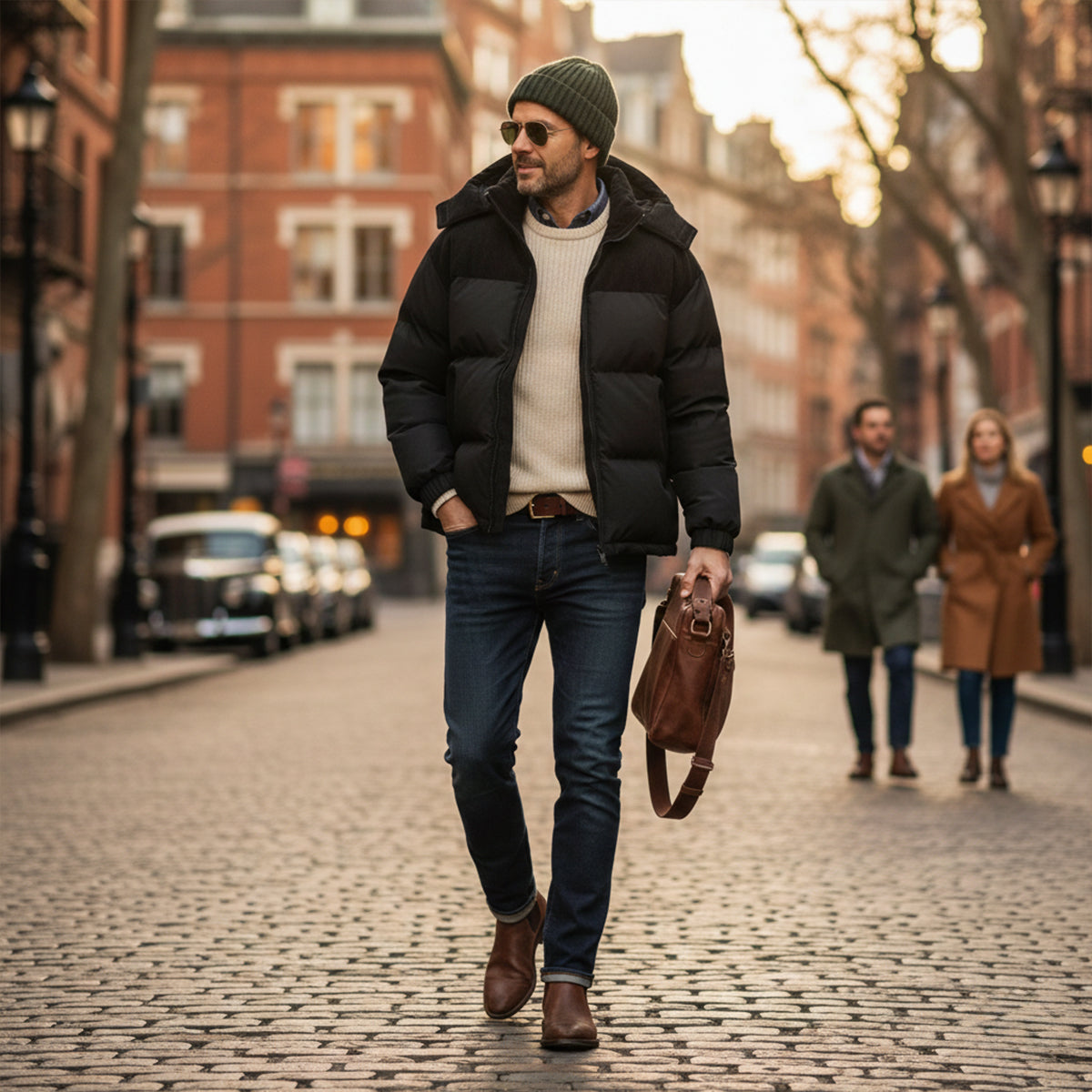 Men's Hooded Padded Sleek Puffer Jacket