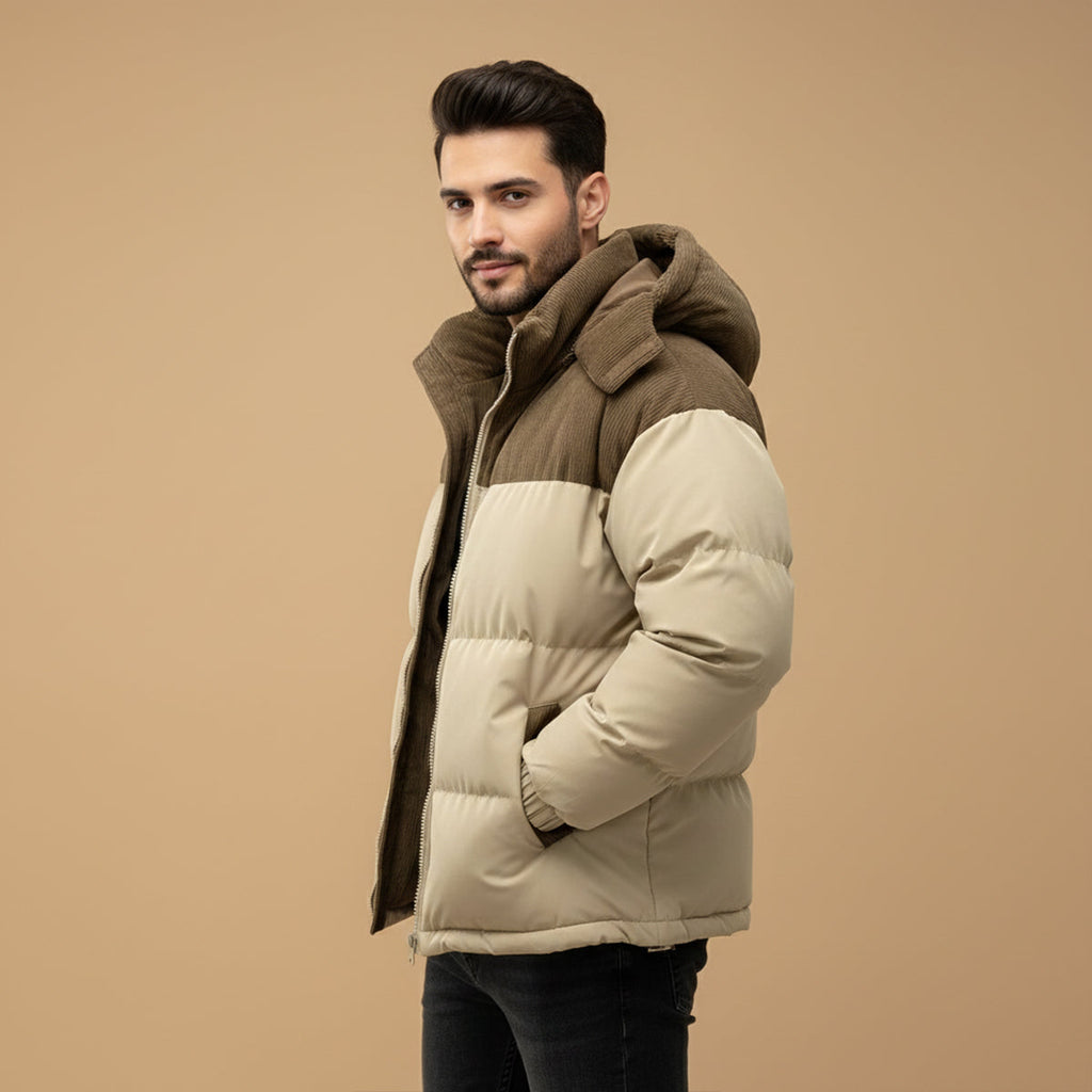 Men's Hooded Padded Sleek Puffer Jacket