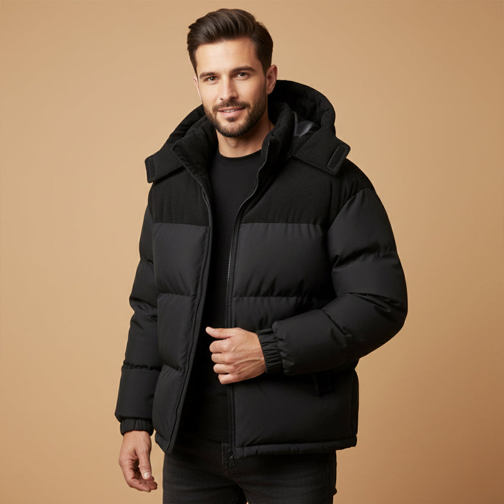 Men's Hooded Padded Sleek Puffer Jacket