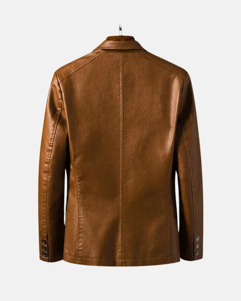 Men's Leather Biker Jacket