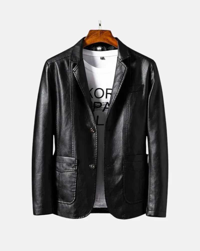 Men's Leather Biker Jacket