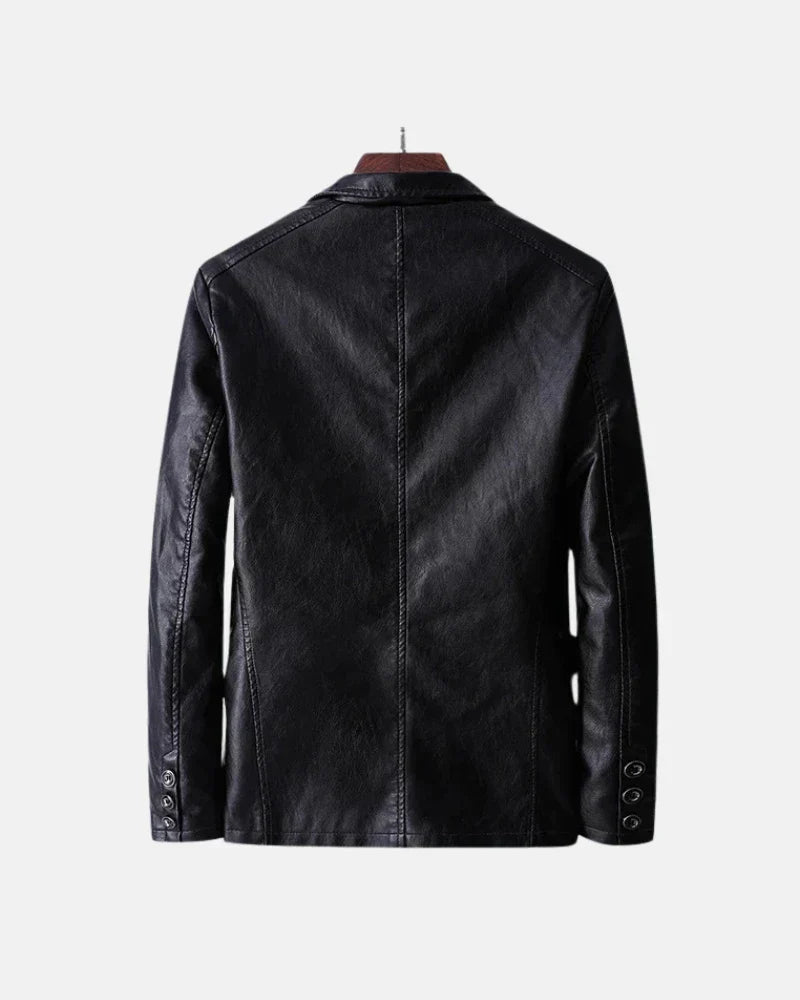 Men's Leather Biker Jacket
