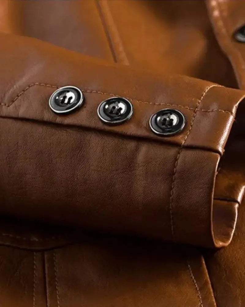 Men's Leather Biker Jacket
