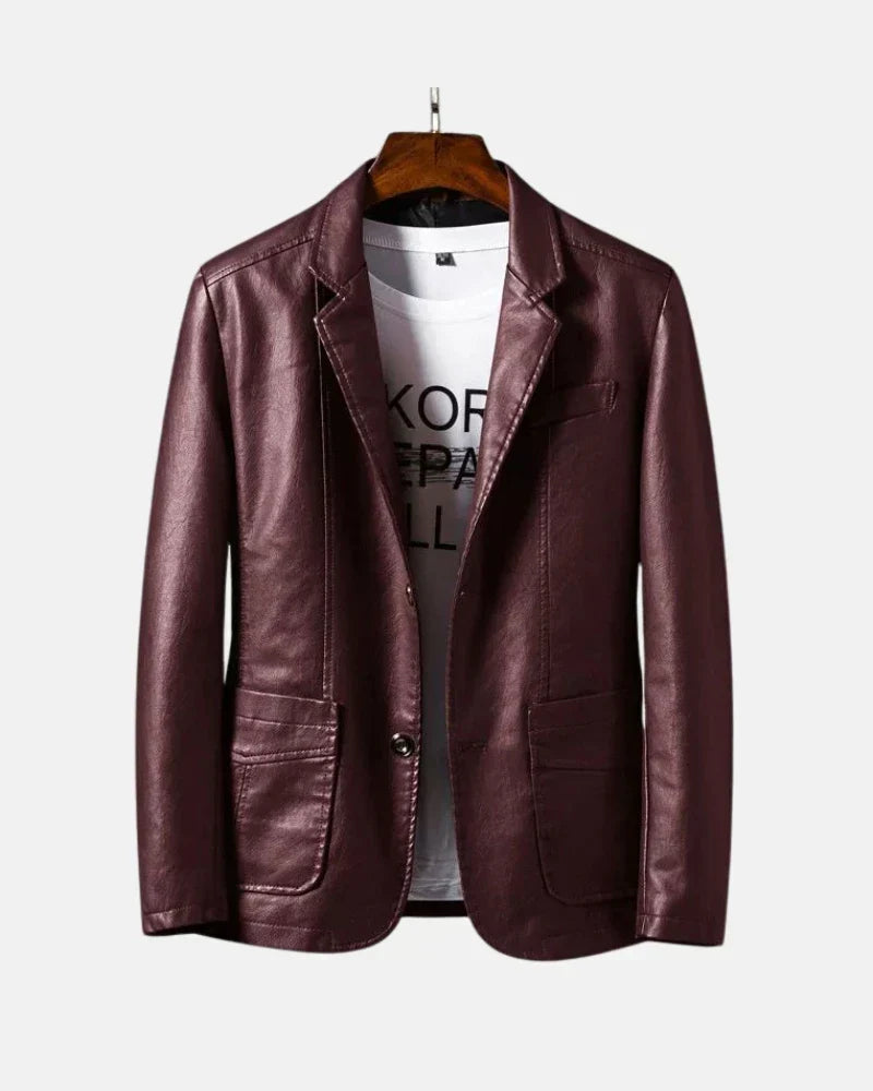 Men's Leather Biker Jacket