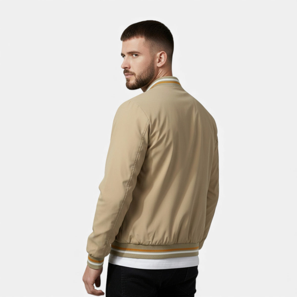 Men's Longline Contemporary Bomber Jacket