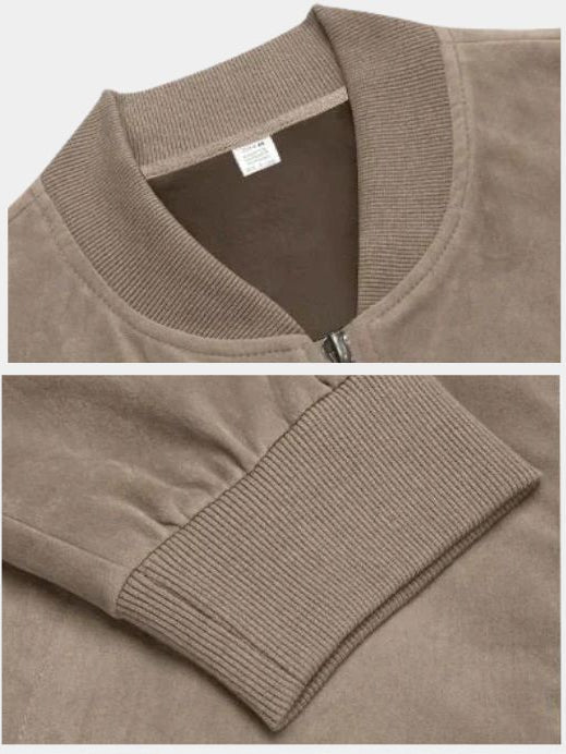 Men's Longline Sculpted Draped Bomber Jacket