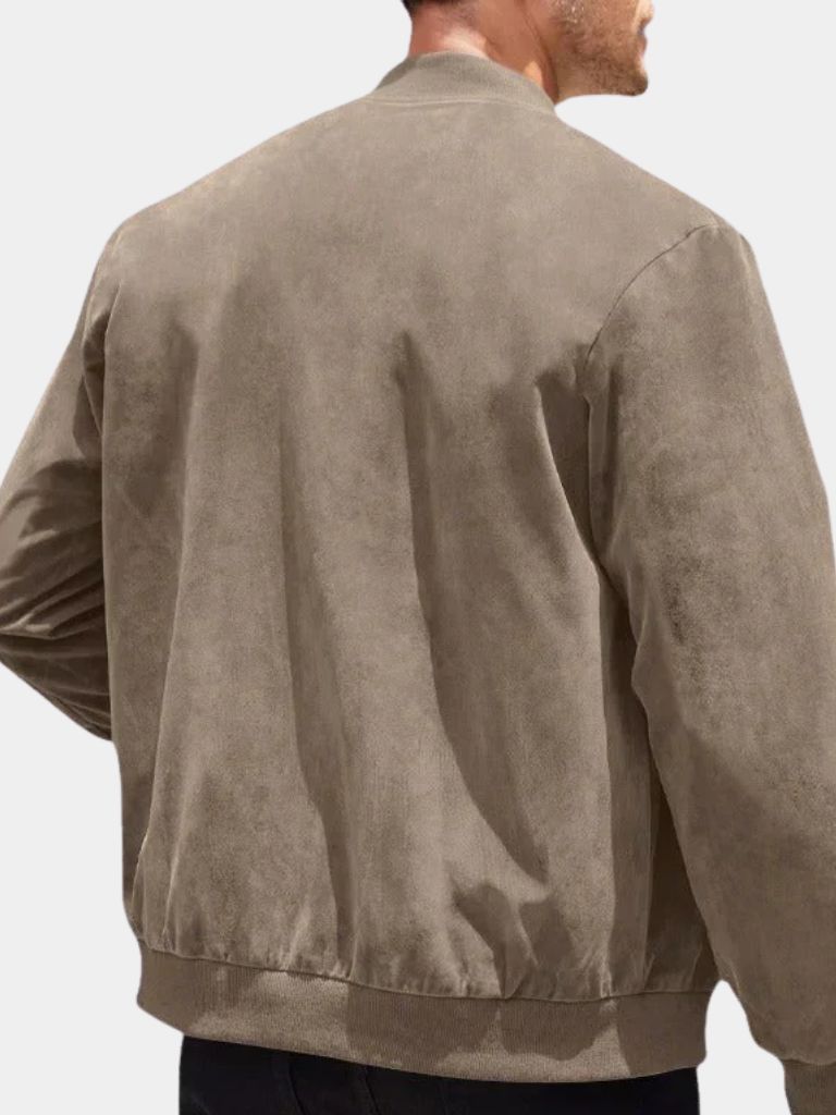 Men's Longline Sculpted Draped Bomber Jacket