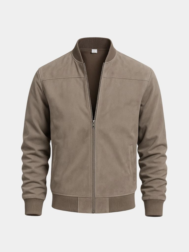 Men's Longline Sculpted Draped Bomber Jacket