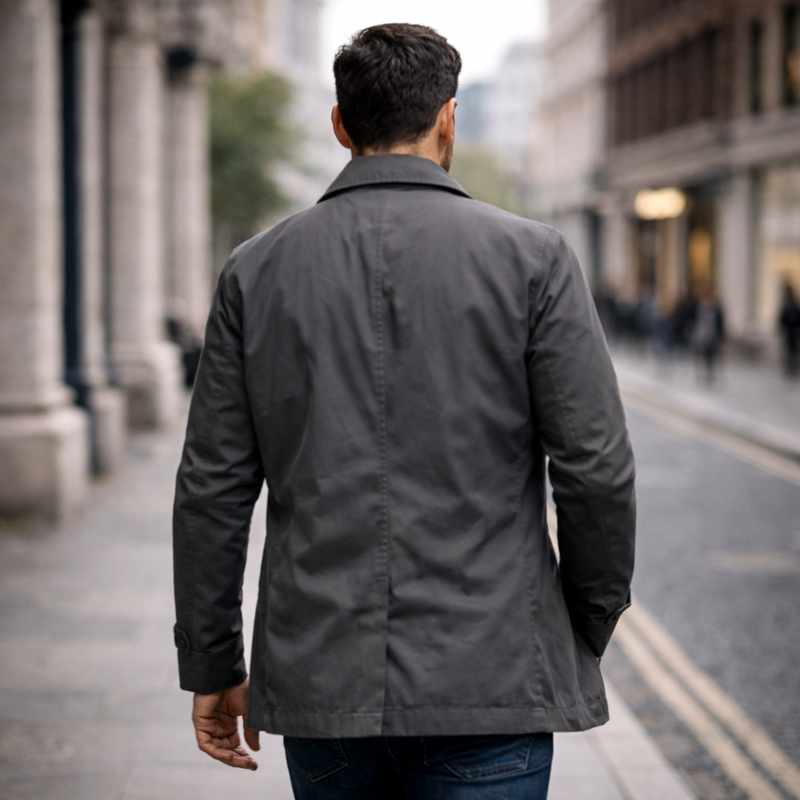Men's Notched Lapel Lightweight Fashion Jacket
