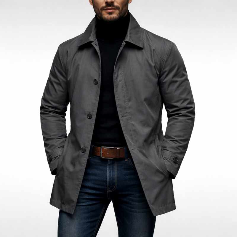 Men's Notched Lapel Lightweight Fashion Jacket