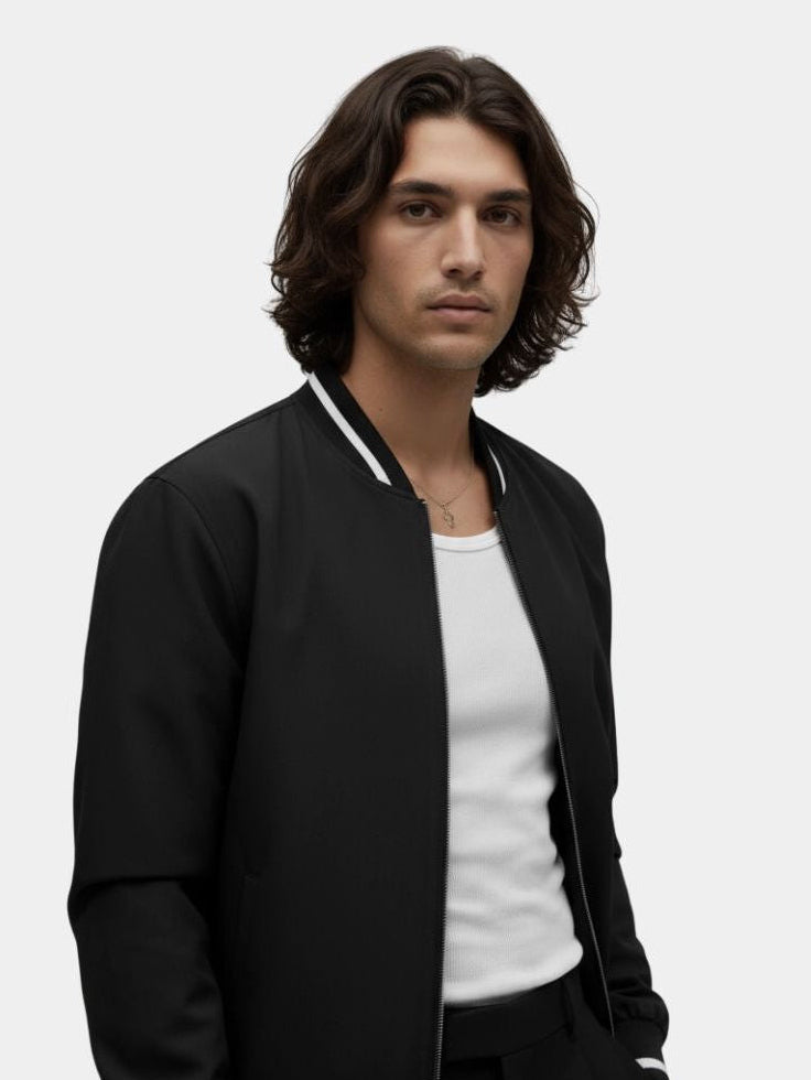 Men's Oversized Effortless Polished Bomber Jacket