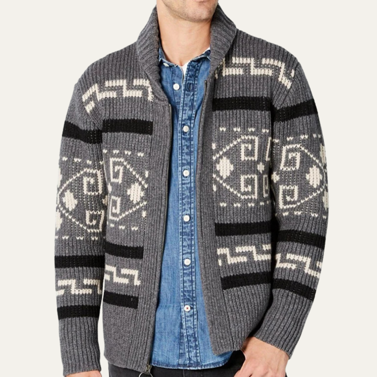 Men's Oversized Graceful Cardigan