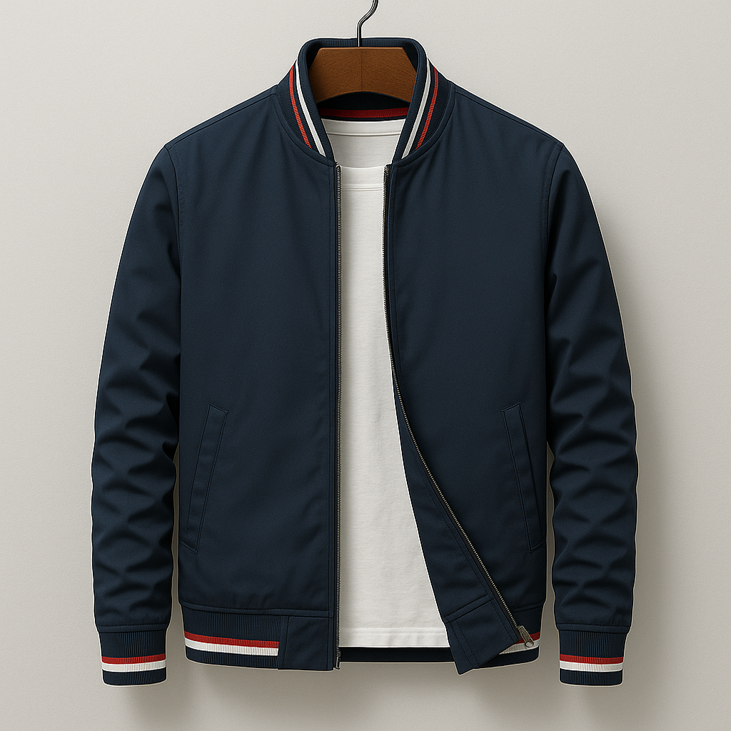Men's Oversized Zip-Up Bomber Jacket