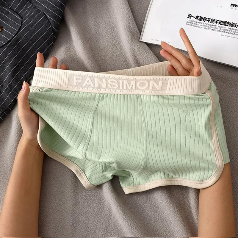 Men's Solid Striped Breathable Mesh U-Crotch Boxers - 1/3 Pack