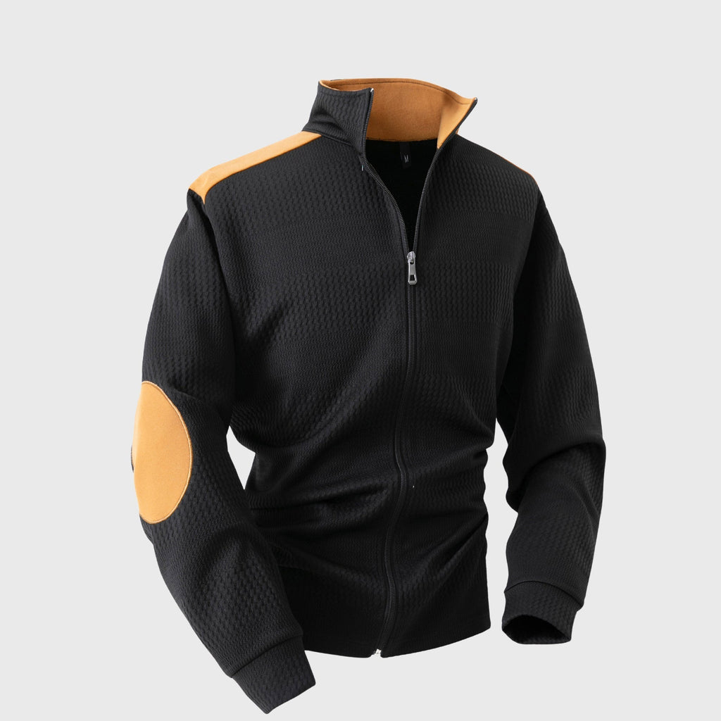 Men's Stand Collar Knit Track Jacket