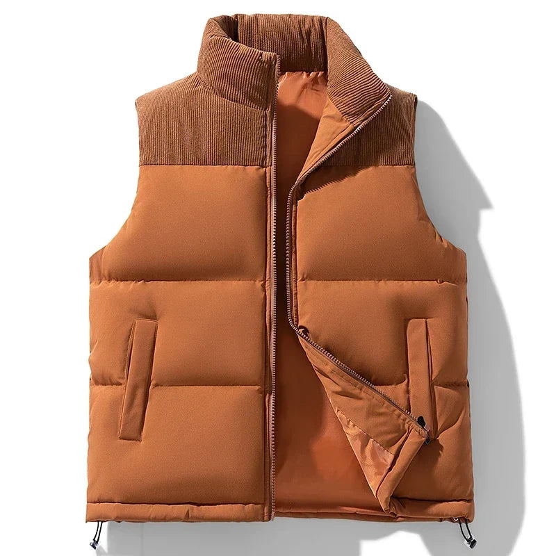 Men's Stylish Quilted Puffer Vest Jacket for Warmth