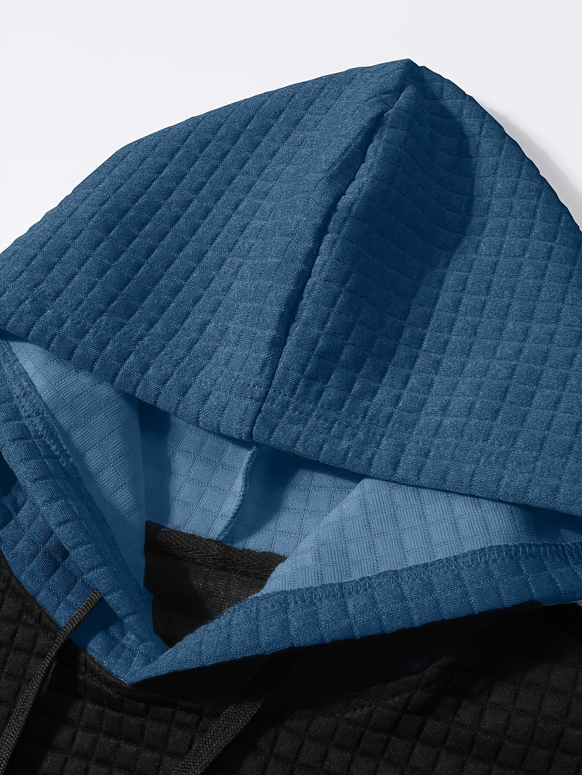 Men's Textured Color-Block Hoodie