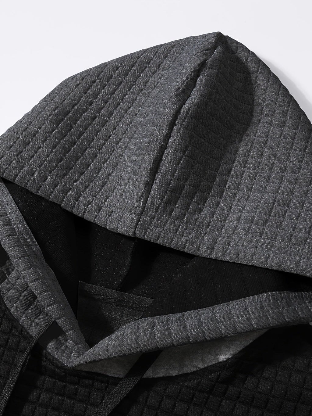 Men's Textured Color-Block Hoodie