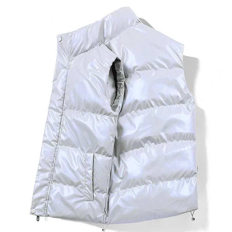 Men's Warm Quilted Down Vest - Insulated for Winter Comfort