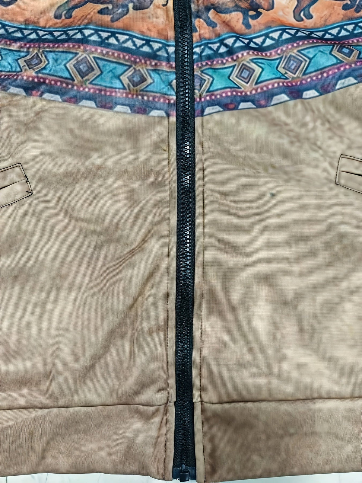 Men's Western Fleece-Lined Zip Hoodie