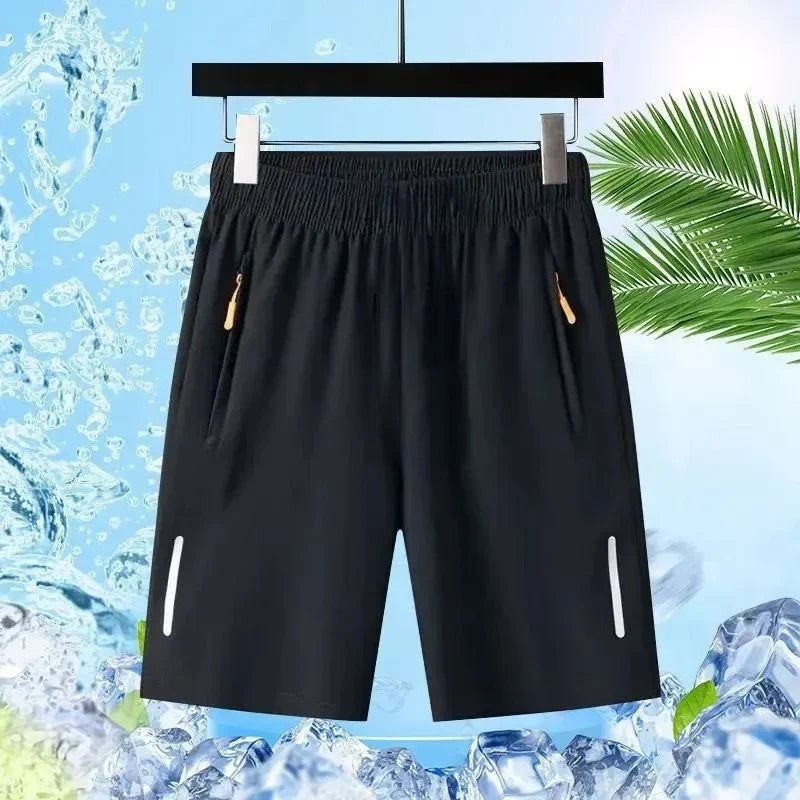 Men's Winter Quick-Dry Ice Silk Shorts Underwear for Running and Gym
