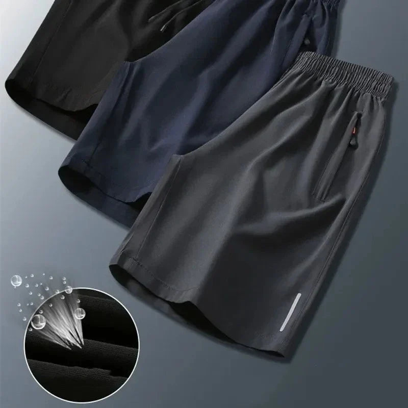 Men's Winter Quick-Dry Ice Silk Shorts Underwear for Running and Gym