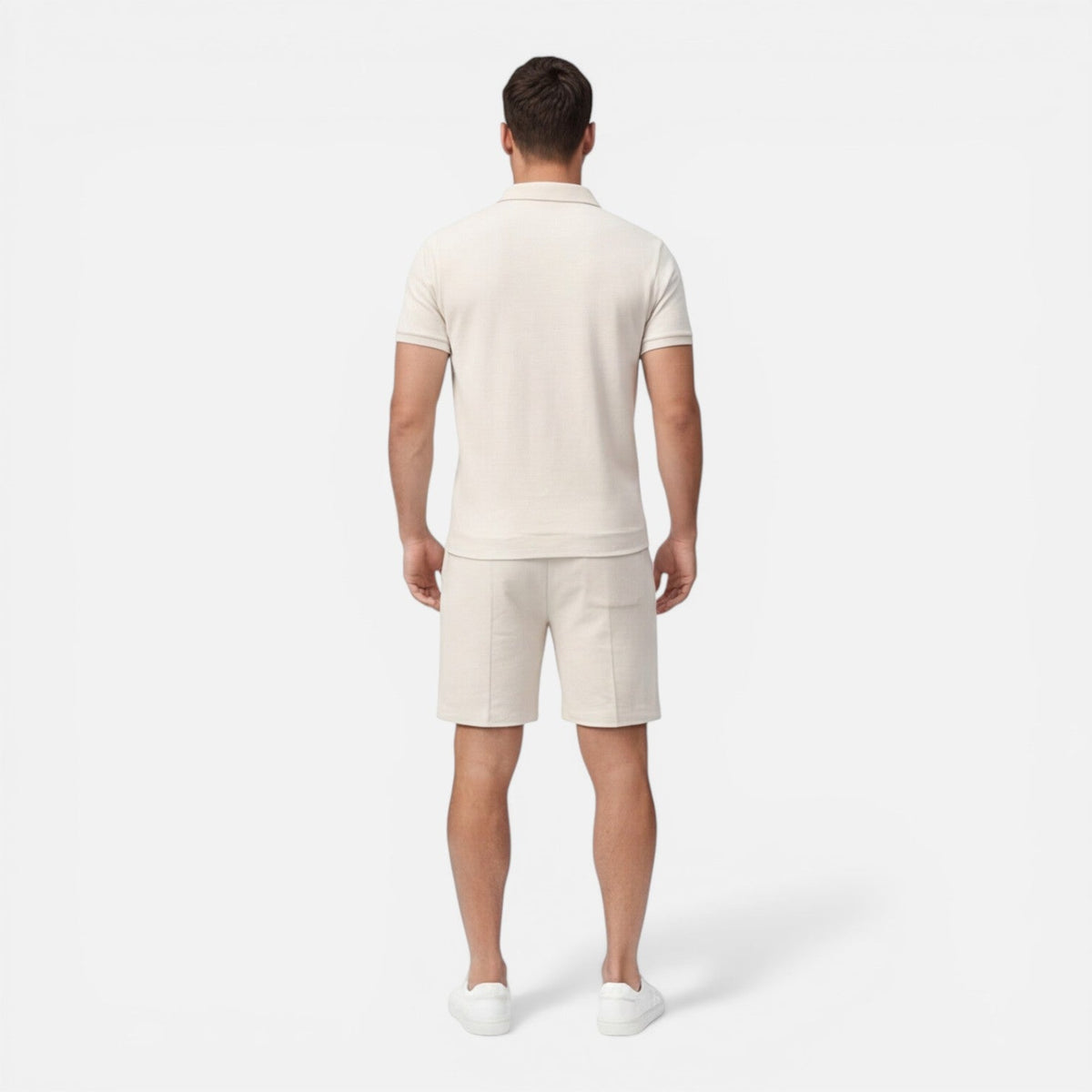 Montarello Men's Slim Fit Polo Shirt & Shorts Co-Ord Set