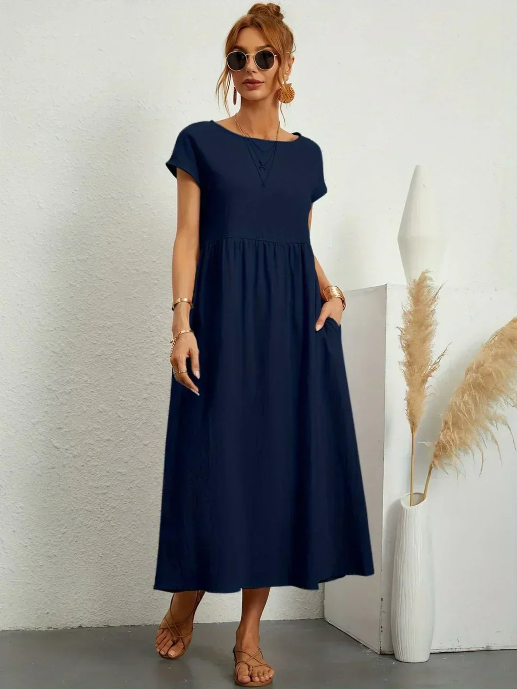 Eva's Boutique | Elegant Comfort Dress