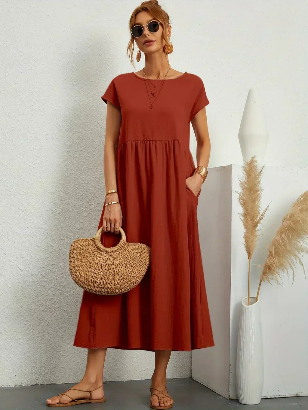 Eva's Boutique | Elegant Comfort Dress