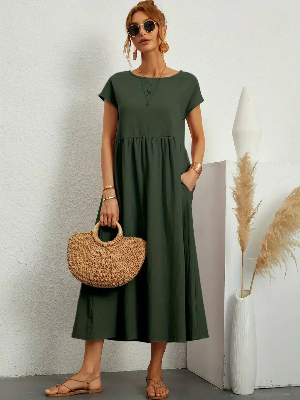 Eva's Boutique | Elegant Comfort Dress