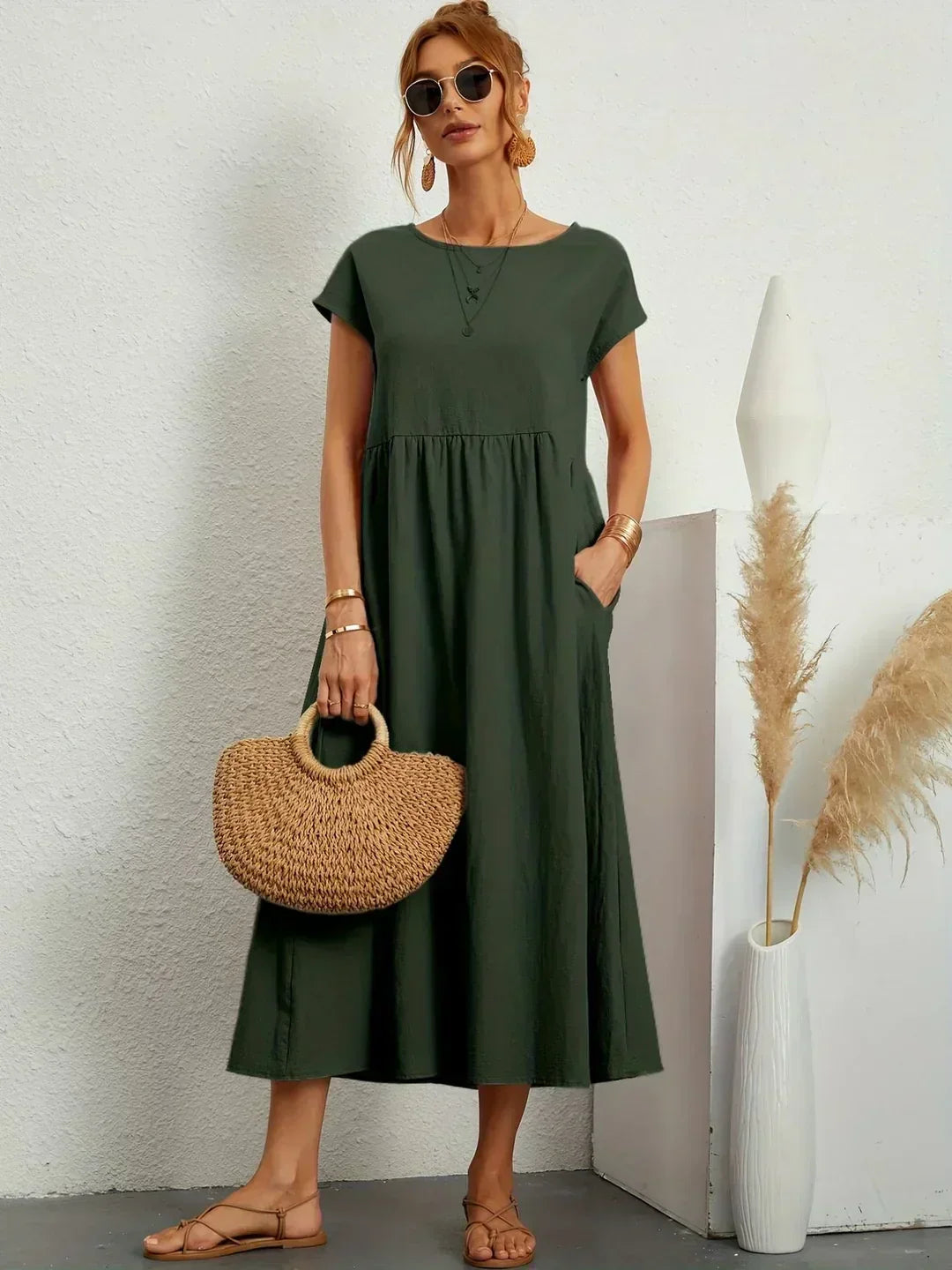 Eva's Boutique | Elegant Comfort Dress