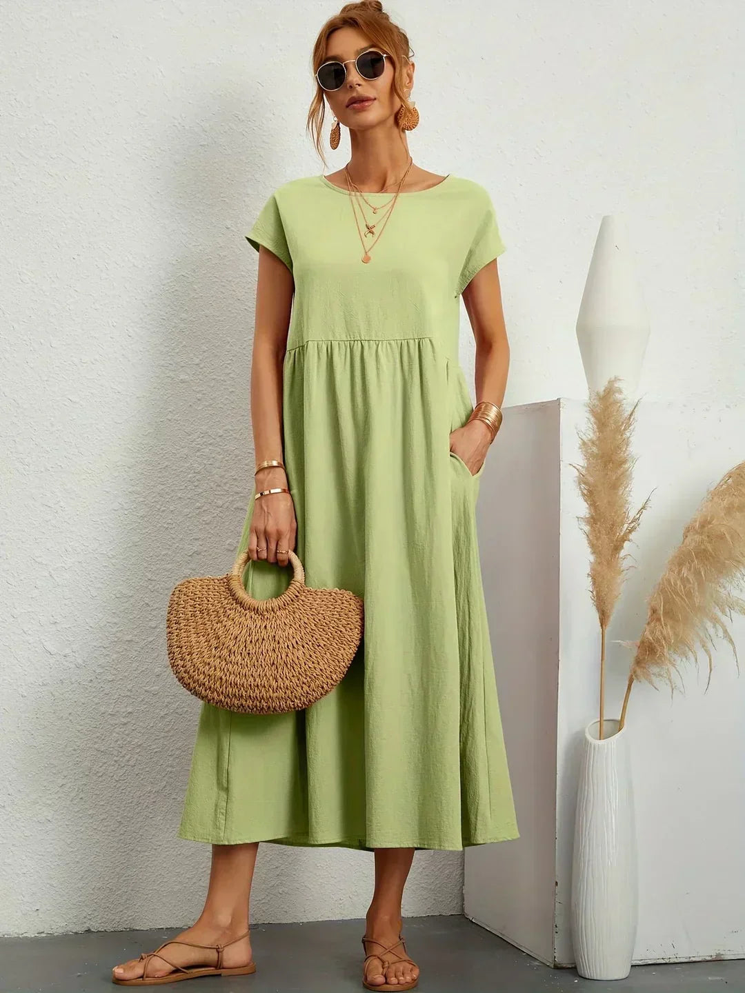 Eva's Boutique | Elegant Comfort Dress