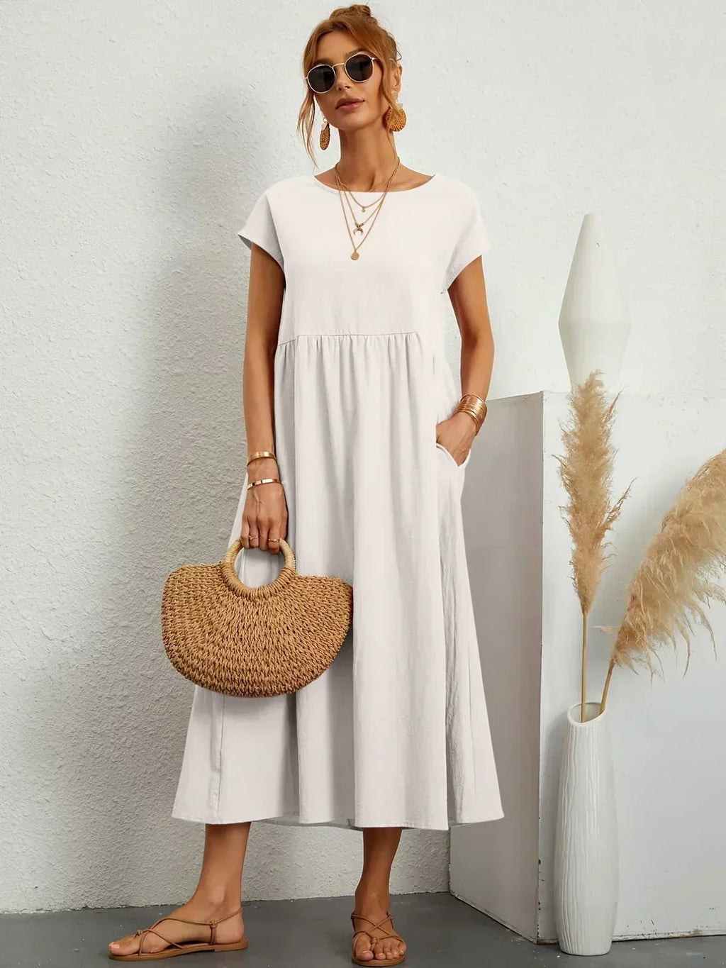 Eva's Boutique | Elegant Comfort Dress
