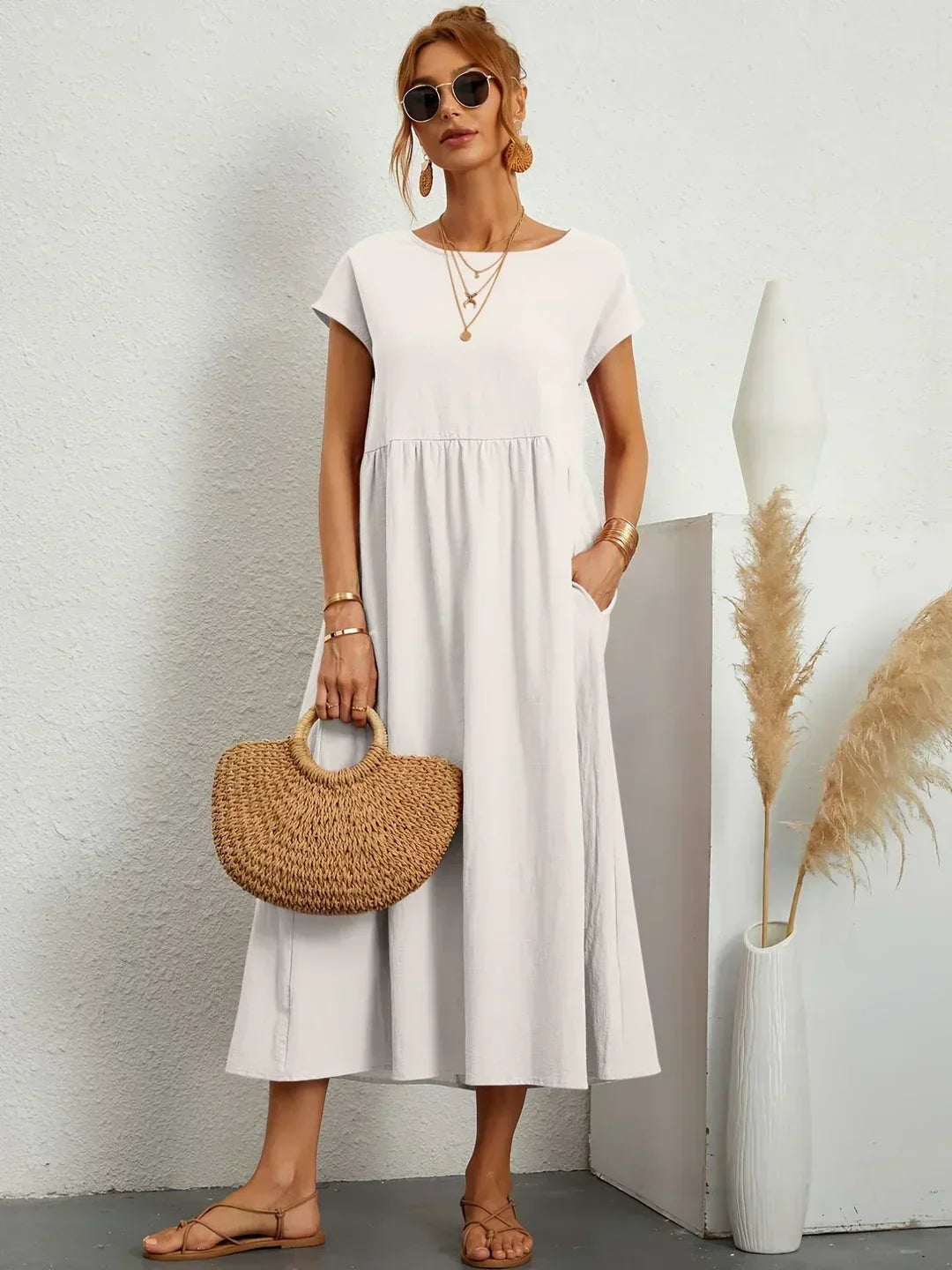 Eva's Boutique | Elegant Comfort Dress