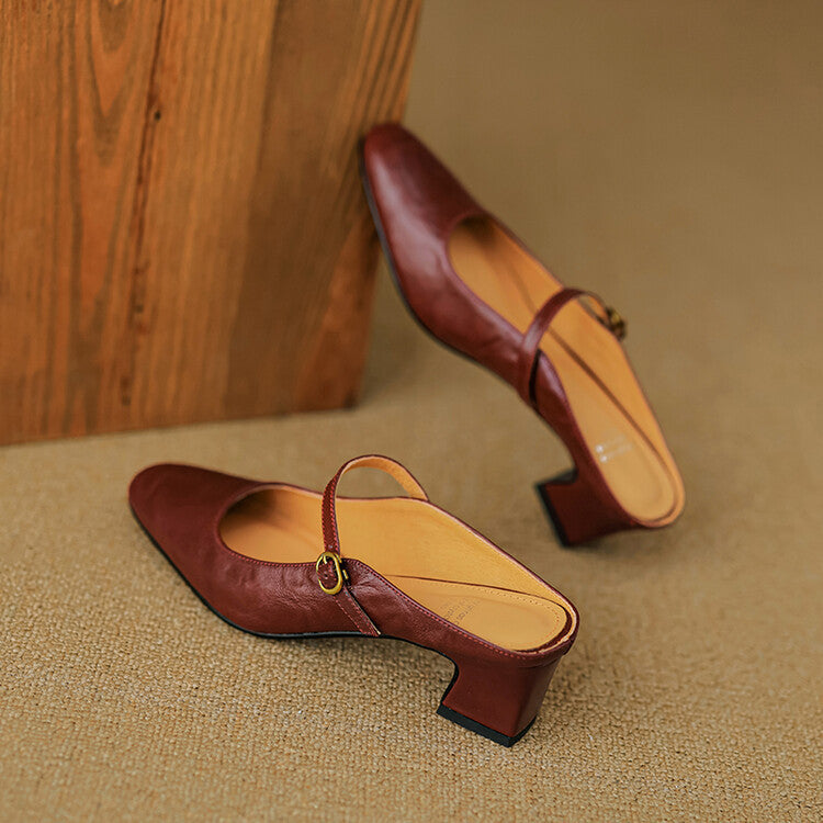 Vian Genuine Leather Mules