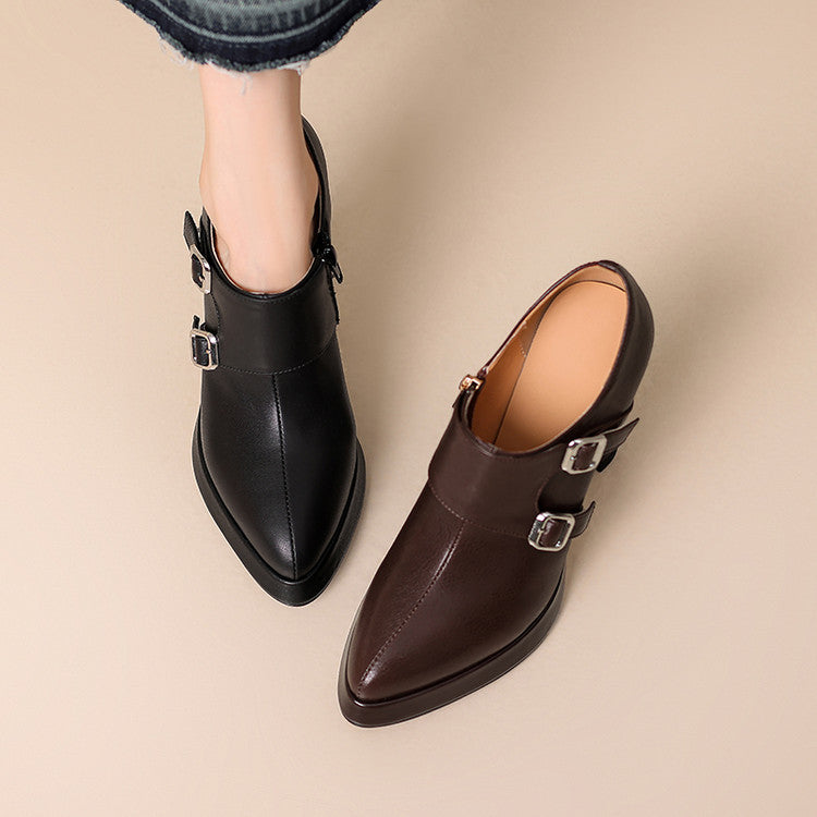 Nyrix Genuine Leather Heels